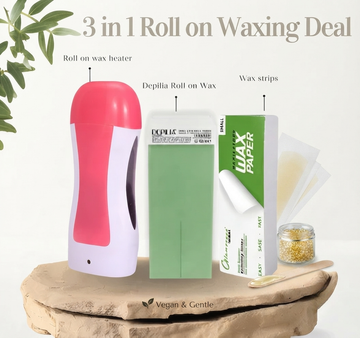 🔥 3-in-1 Wax Heater Kit – Wax Warmer + Roll-On Cartridge + Strips | Safe, Easy & Salon-Quality Hair Removal at Home 🏠