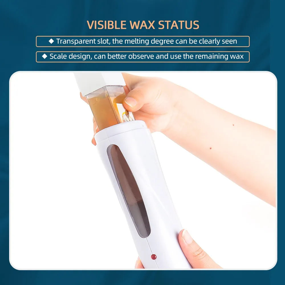 🔥 3-in-1 Wax Heater Kit – Wax Warmer + Roll-On Cartridge + Strips | Safe, Easy & Salon-Quality Hair Removal at Home 🏠