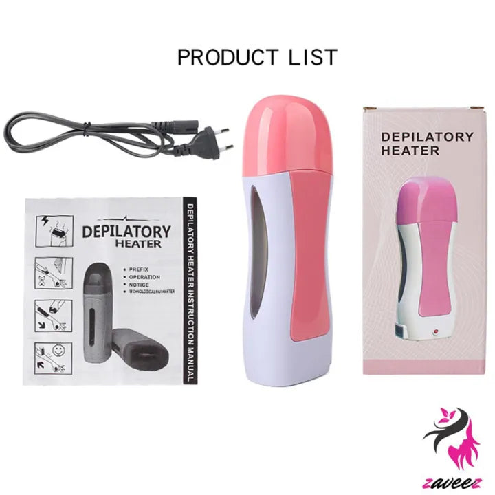 🔥 3-in-1 Wax Heater Kit – Wax Warmer + Roll-On Cartridge + Strips | Safe, Easy & Salon-Quality Hair Removal at Home 🏠
